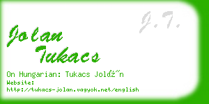 jolan tukacs business card